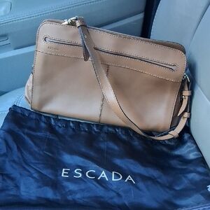 Escada Brown Leather Shoulder Bag